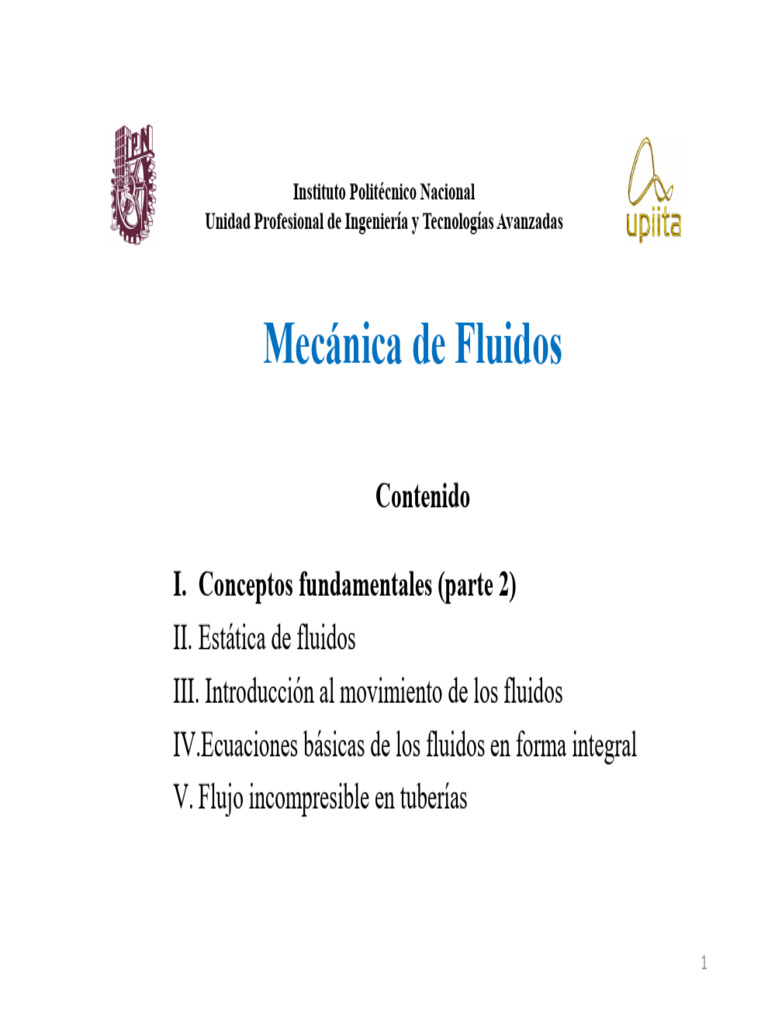 Conceptos Fundamentales Mecanica de Fluidos Mec Parte2 Feb2025 | PDF ...