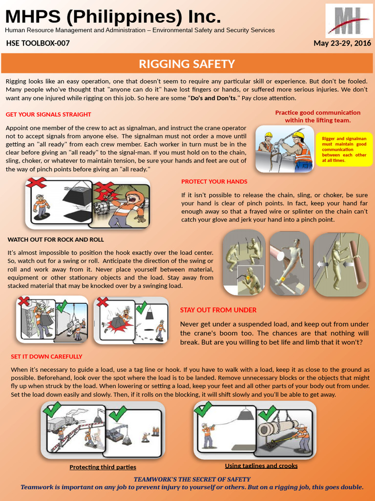 Rigging Safety Guidelines and Best Practices | PDF
