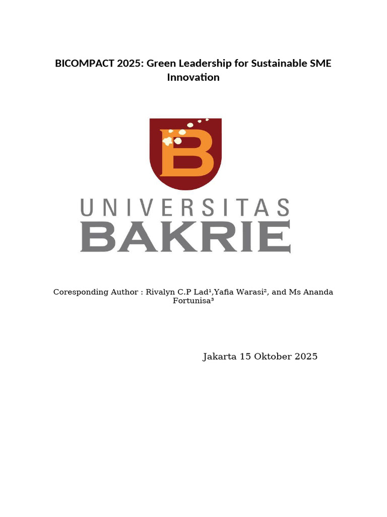 Green Leadership in Sustainable SMEs | PDF | Sustainability | Leadership
