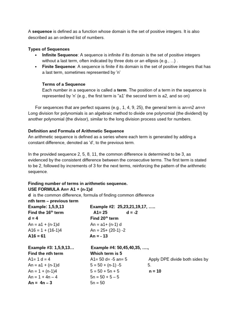 Understanding Sequences and Series | PDF | Factorization | Division ...