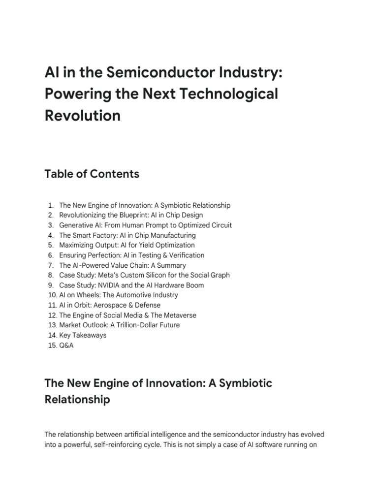 AI Transforming Semiconductor Innovation | PDF | Artificial ...