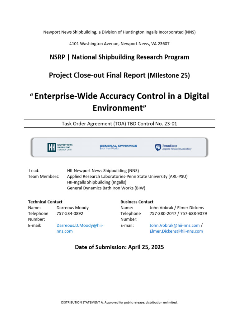 2018 455 032 Enterprise Wide Accuracy Control Final Report | PDF ...