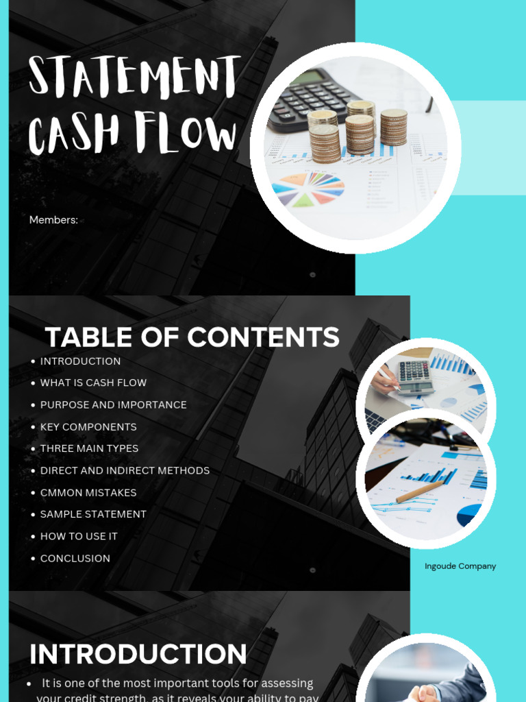 Black and Blue Modern Financial Report Presentation | PDF | Cash Flow ...