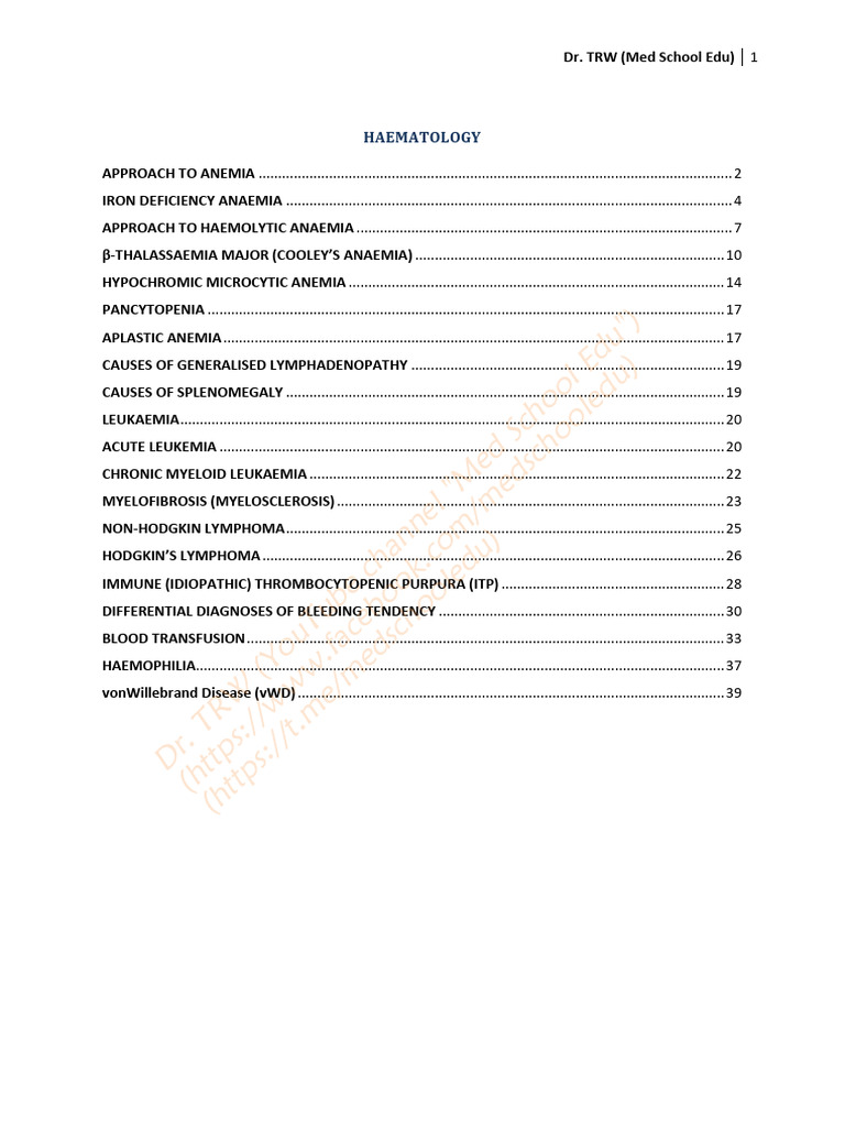 Comprehensive Guide to Hematology Anemias | PDF | Anemia | Hematology