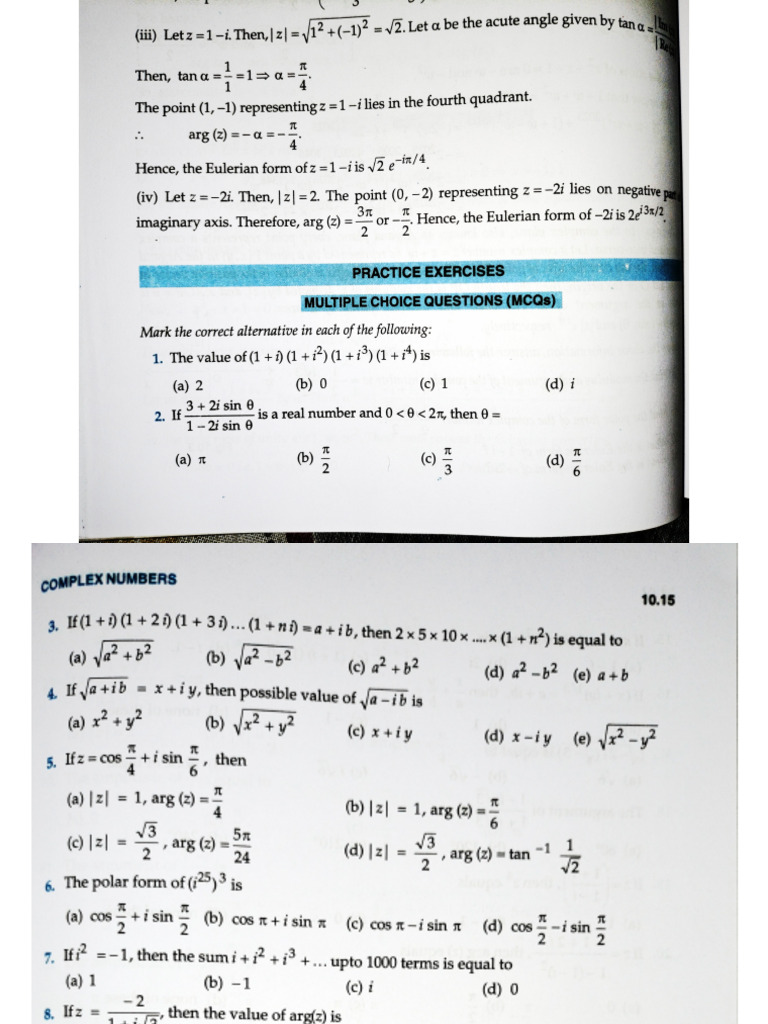 Complex Numbers | PDF
