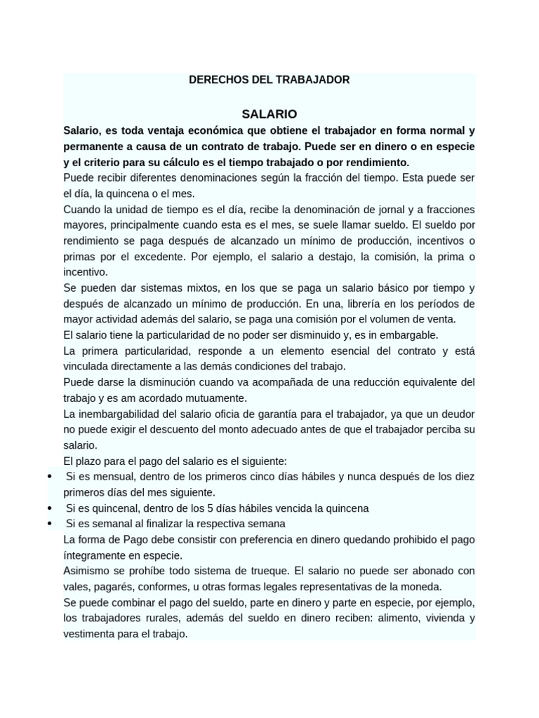 Derechos Laborales: Salario y Aguinaldo | PDF | Salario | Tiempo de trabajo