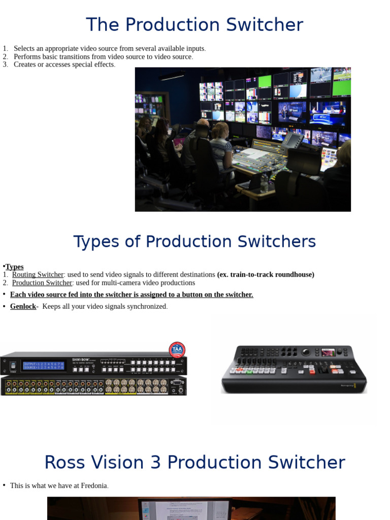 Overview of Production Switchers | PDF | Video | Electronics