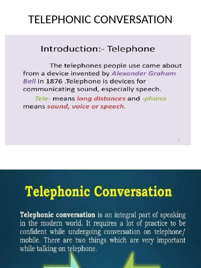 Writing Telephonic Conversation | PDF