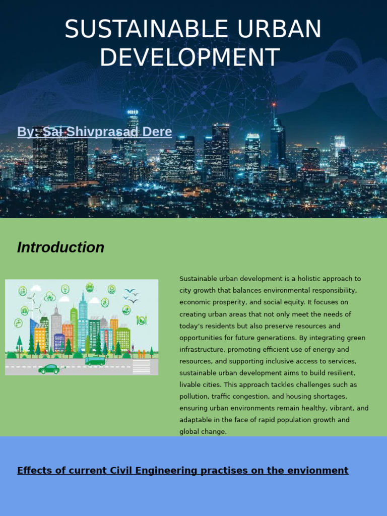 Sustainable Urban Development Insights | PDF | Sustainability ...