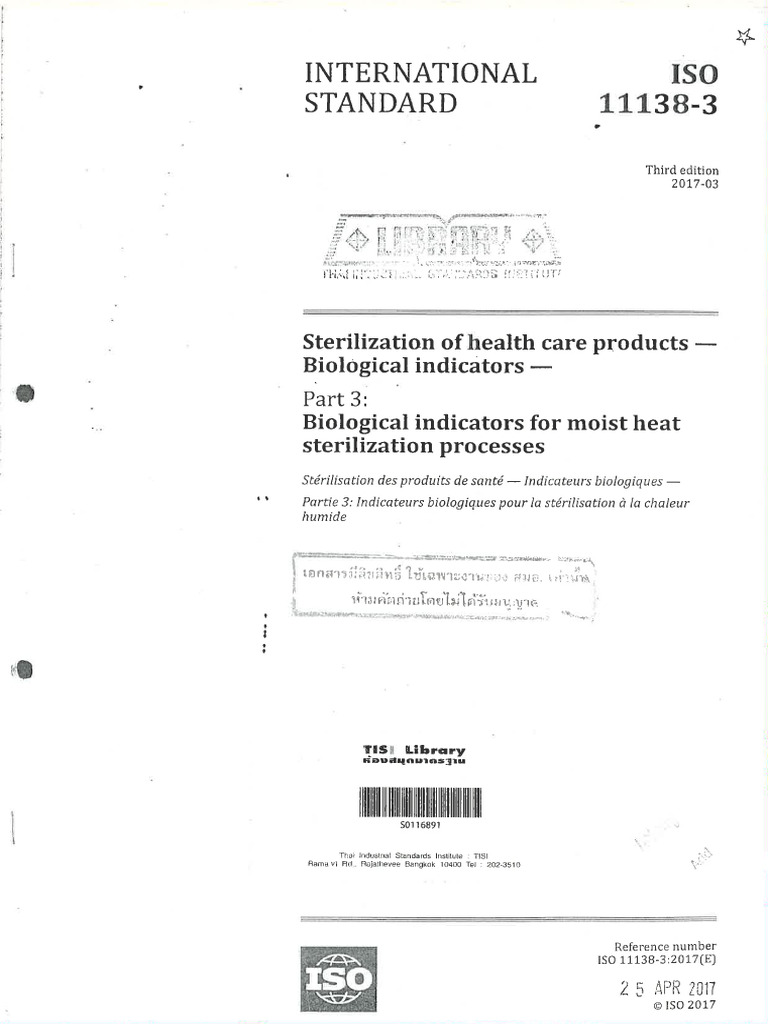 Iso 11138-3 - 2017 | PDF