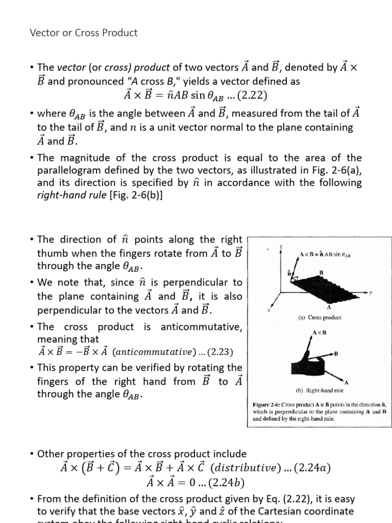 Understanding Vector and Cross Products | PDF | Euclidean Vector ...