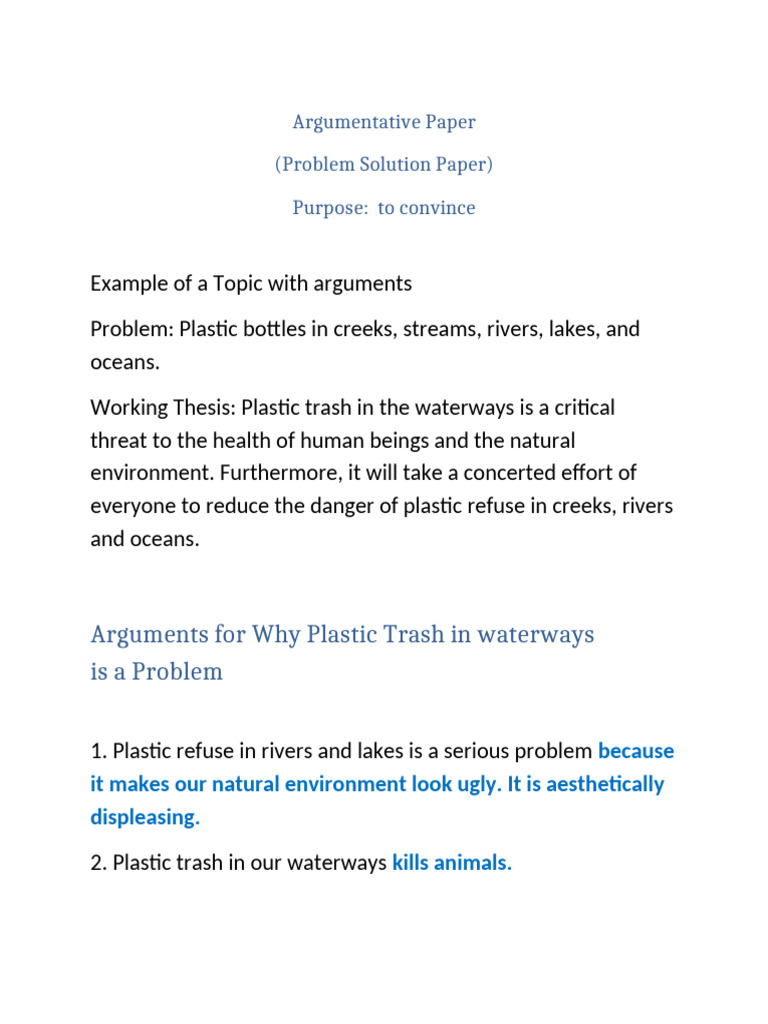 Combatting Plastic Pollution in Waterways | PDF | Waste | Plastic