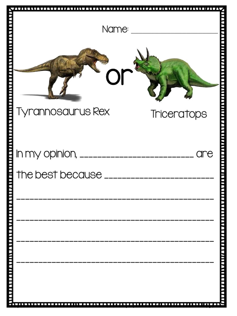 DinosaurWritingPages 1 | PDF