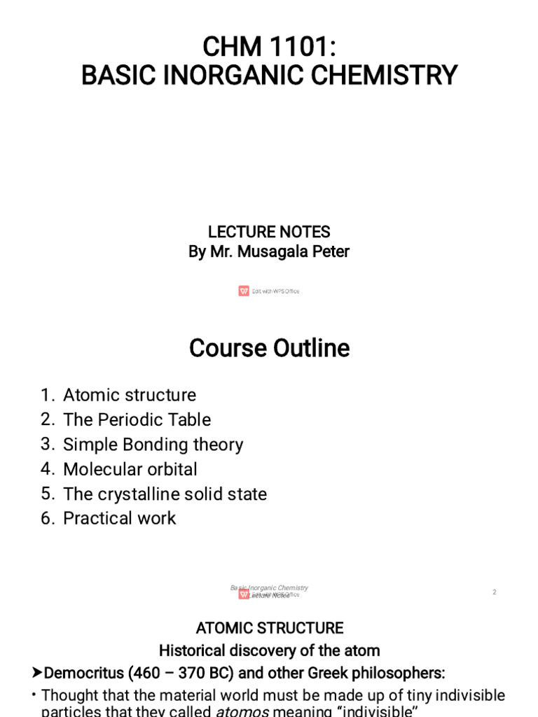Basic Inorganic Teaching | PDF | Chemical Bond | Ion