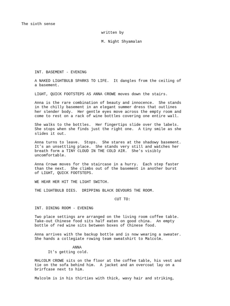 The Sixth Sense A Dramatic Scene PDF