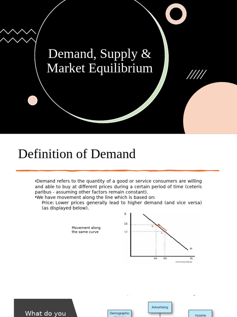 1.1.3 Demand, Supply & Market Equilibrium | PDF | Economic Equilibrium ...