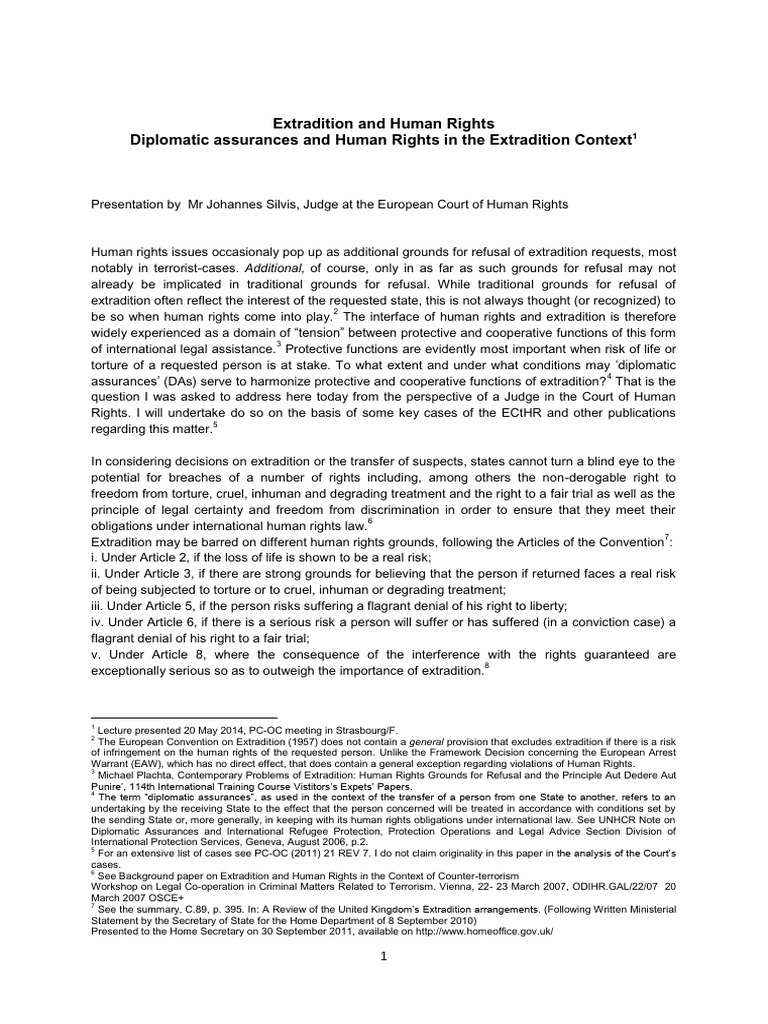 Extradition and the Imperative of Human Rights Protection 949079687