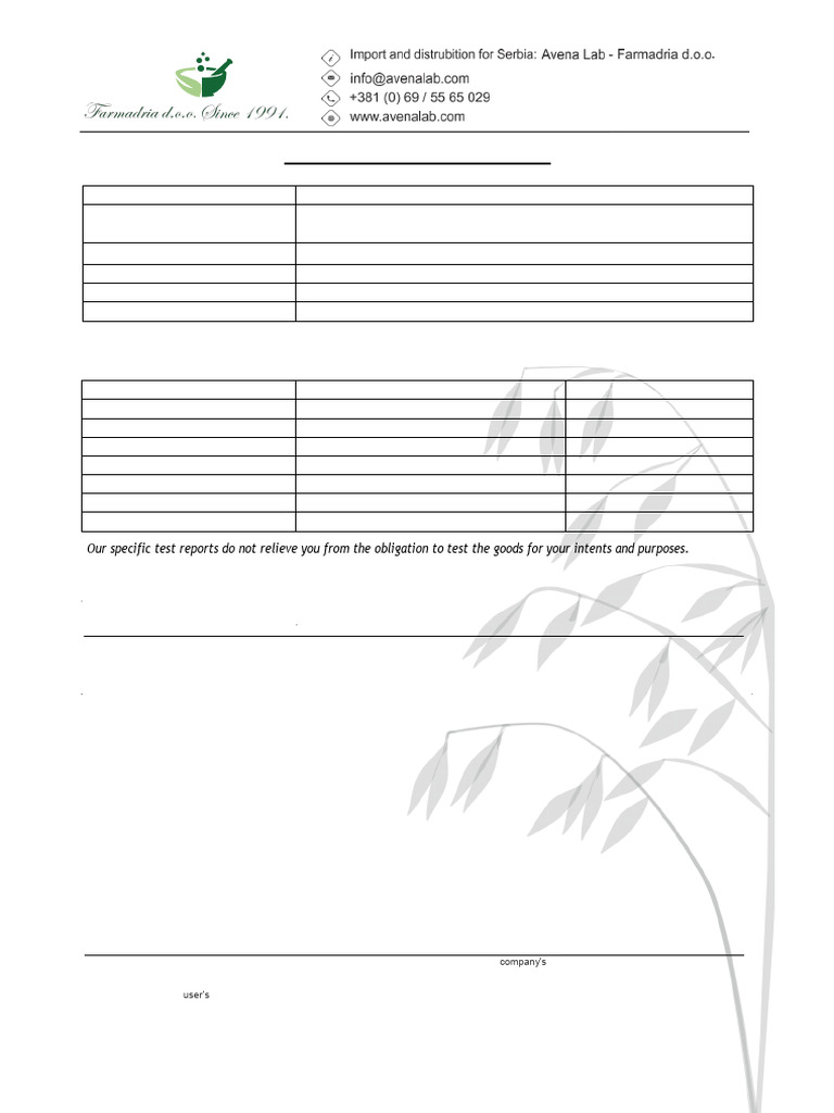 Hydrolyzed Rice Protein Analysis Report | PDF | Biochemistry | Chemistry