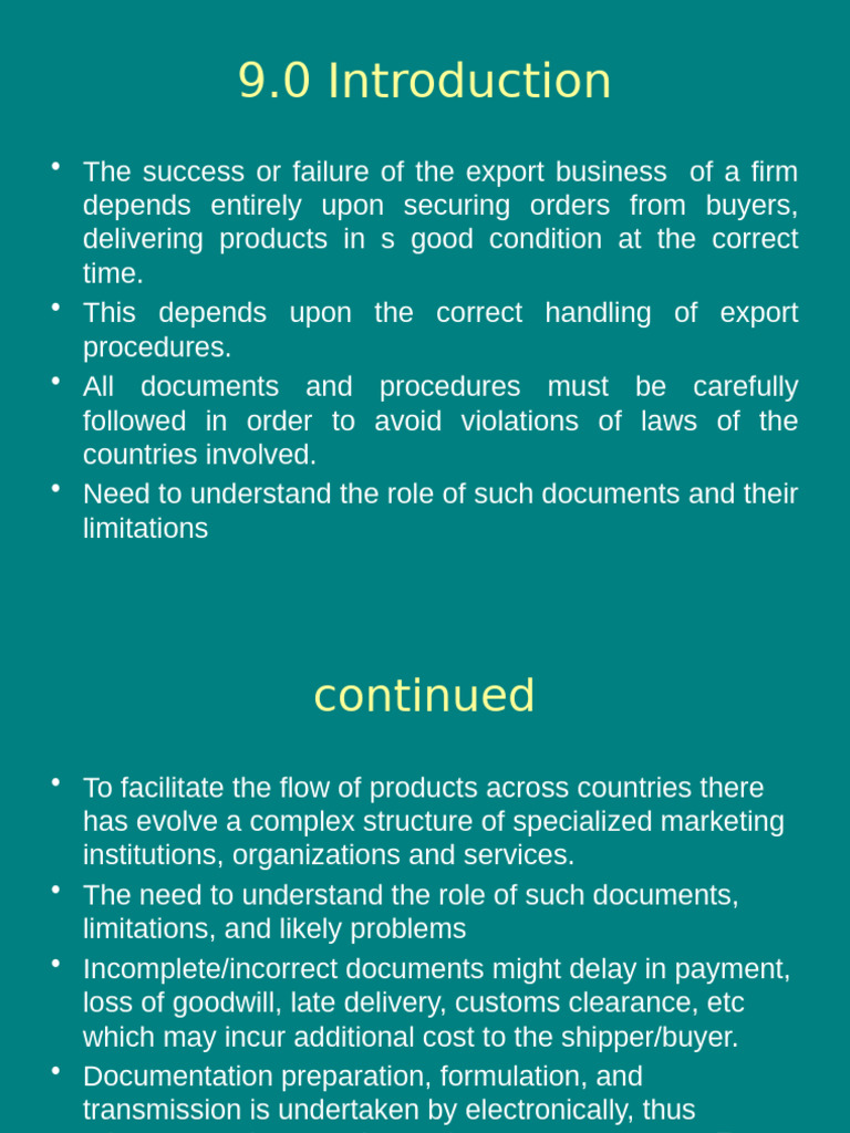 Essential Export Documentation Guide | PDF | Cargo | Supply Chain ...
