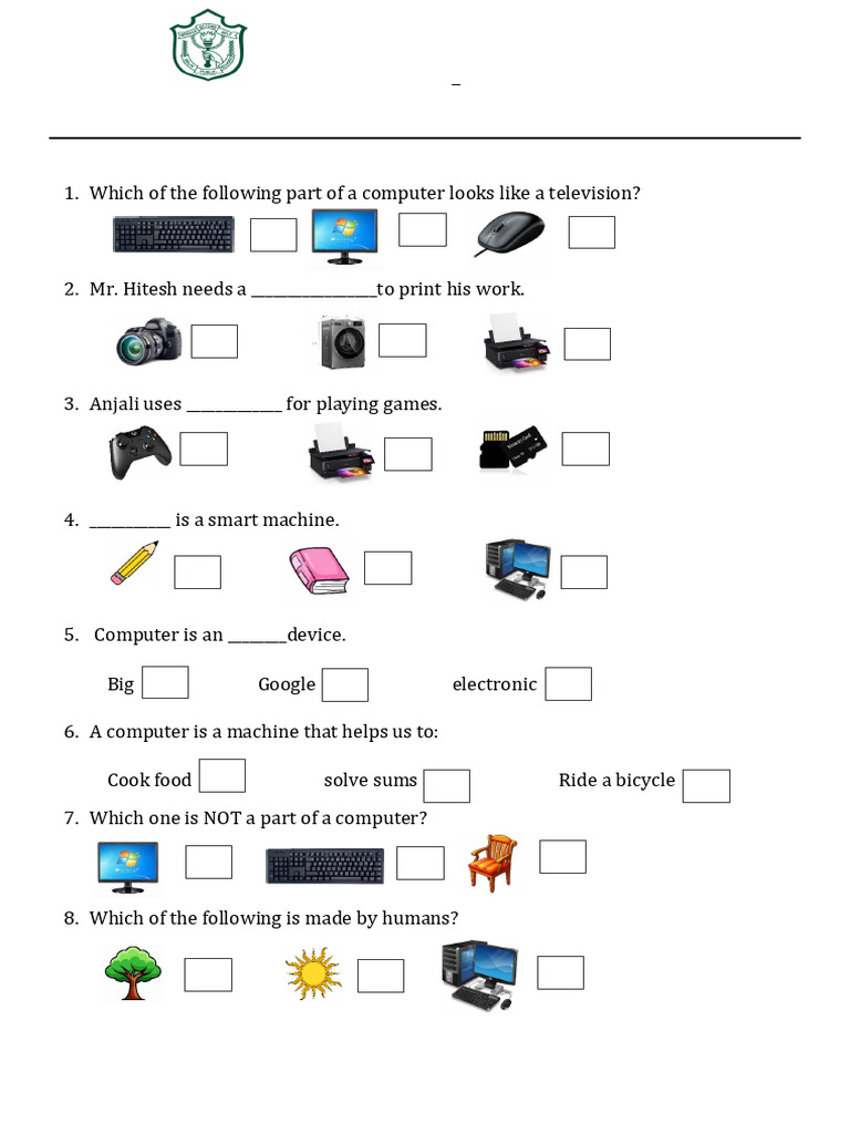 ICT Practice Worksheet for Students | PDF