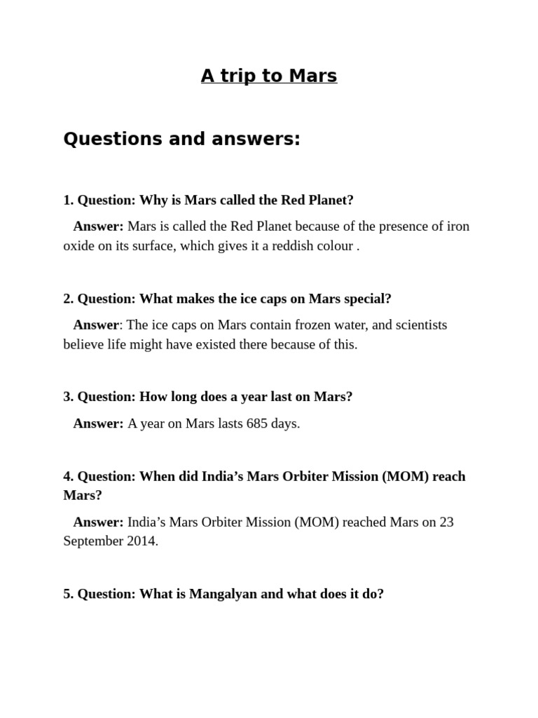 Exploring Mars: Facts and Missions | PDF