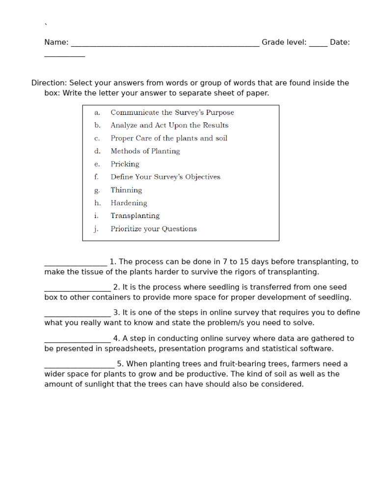 Epp 6 Activity | PDF