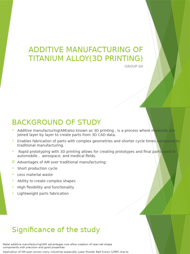 Additive Manufacturing of Titanium Alloys | PDF | 3 D Printing | Titanium