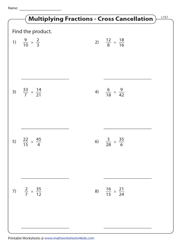 6th Grade Cross Multiplication Worksheet | PDF | Arithmetic | Numbers