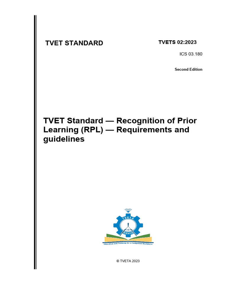 TVET RPL Guidelines and Requirements | PDF | Vocational Education