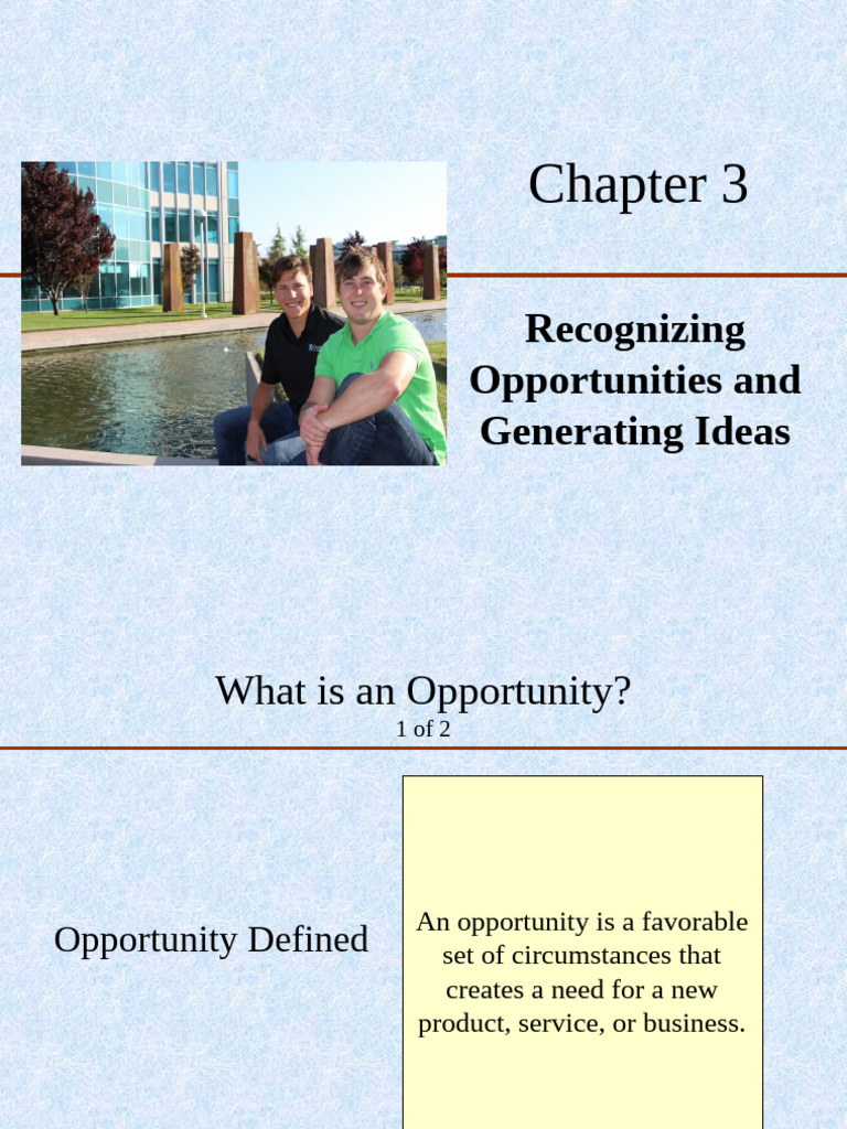 Identifying Business Opportunities | PDF | Focus Group | Brainstorming