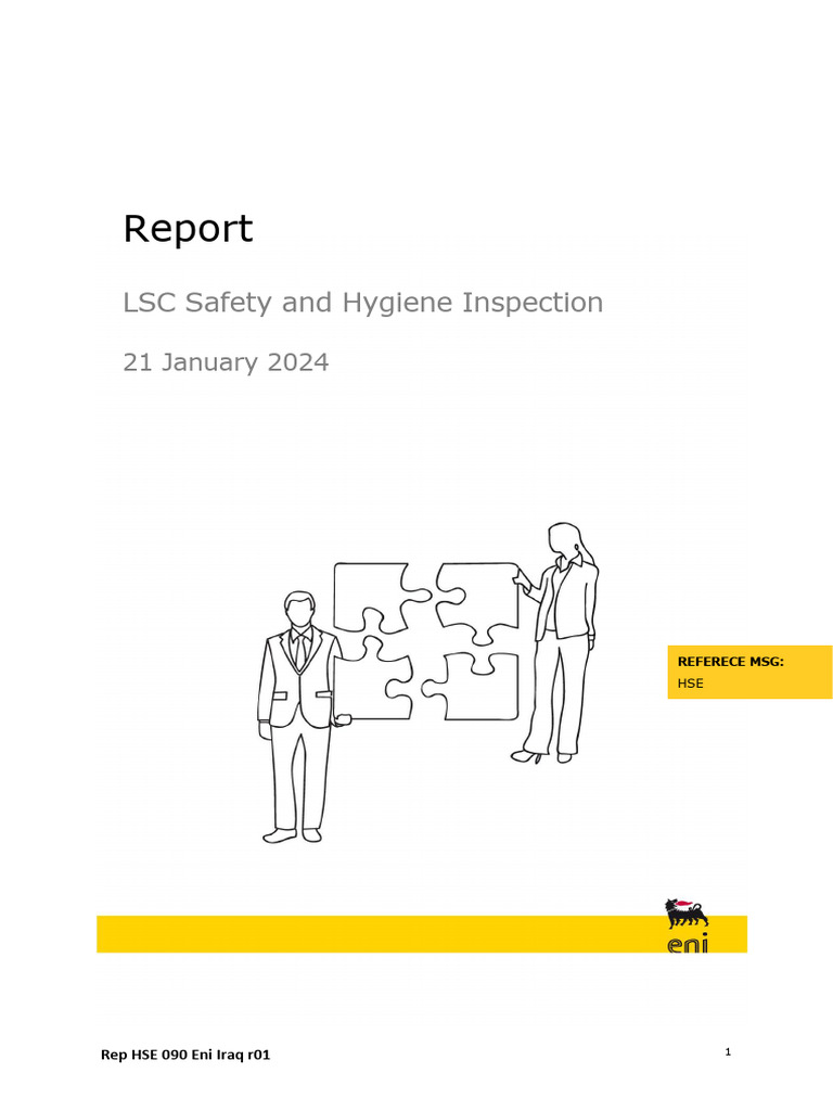 2024-01-21 HSE Hygiene Inspection at LSC Signed | PDF | Hygiene