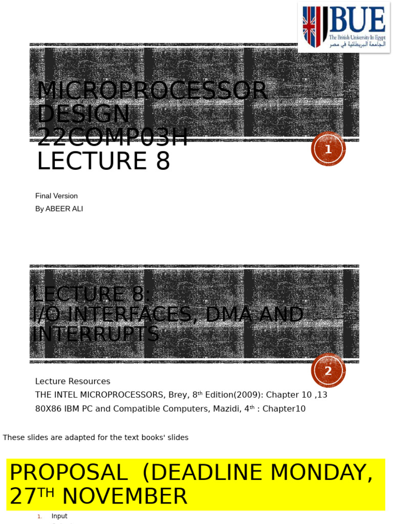 Lecture 8 | PDF | Input/Output | Digital Technology