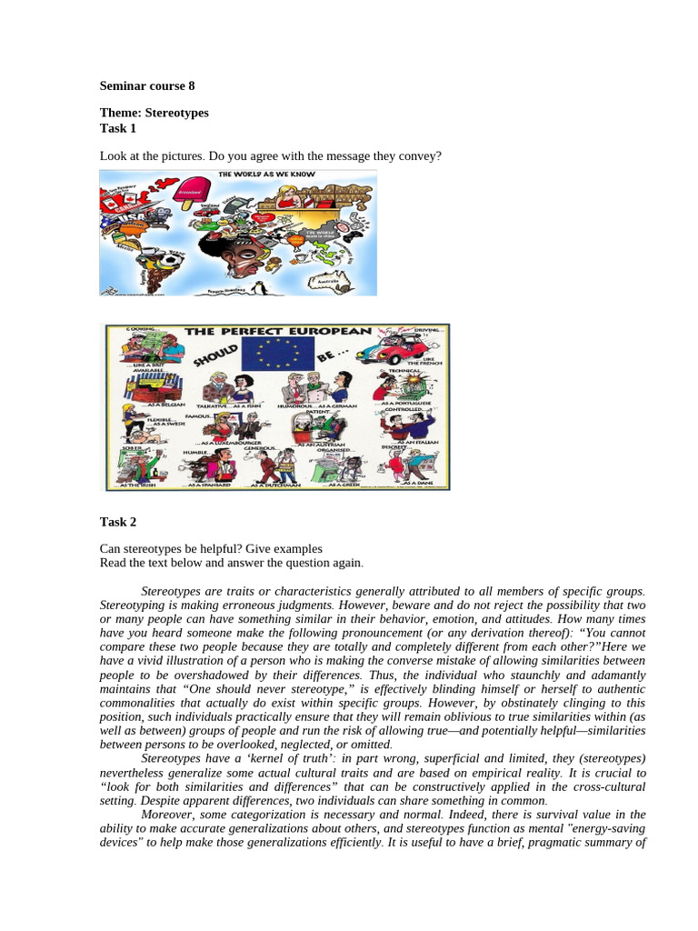 Understanding Stereotypes and Their Impact | PDF | Stereotypes | United ...