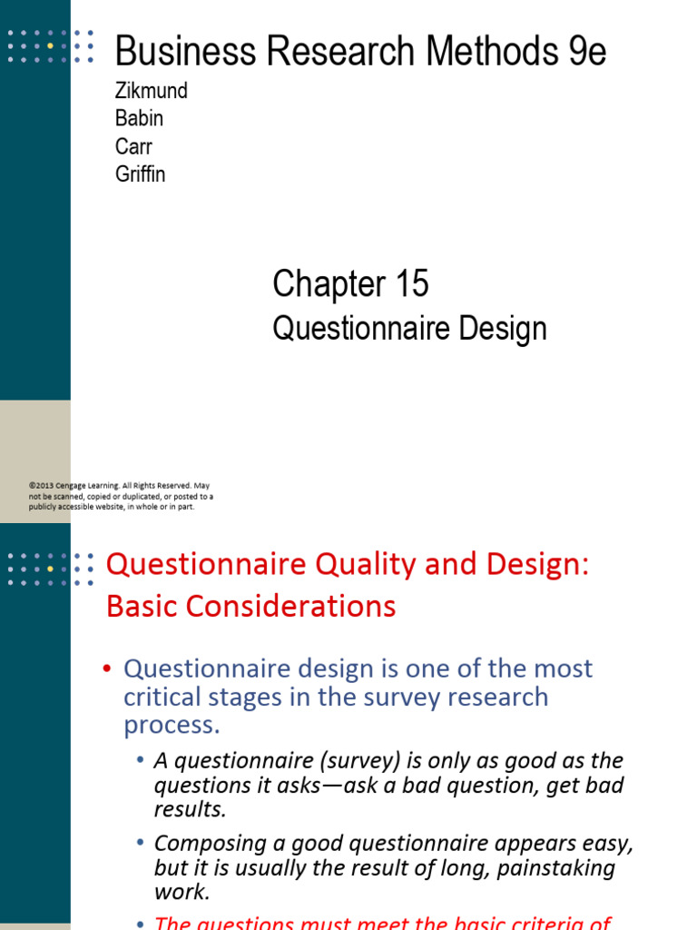 Effective Questionnaire Design Criteria | PDF | Questionnaire | Page Layout