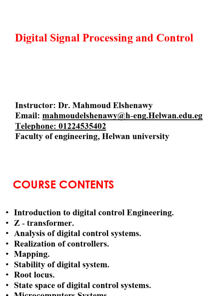 Lecture 1 | PDF | Analog To Digital Converter | Sampling (Signal ...