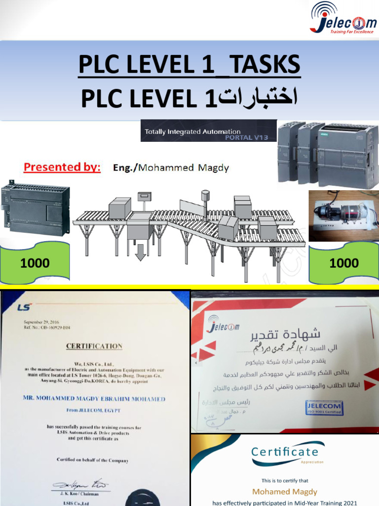 PLC Level1 - Tasks | PDF