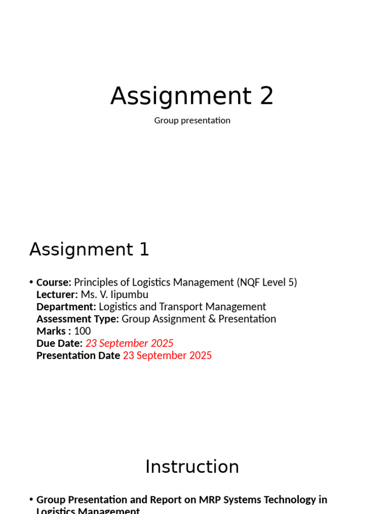 Assignment 2 | PDF | Logistics | Enterprise Resource Planning