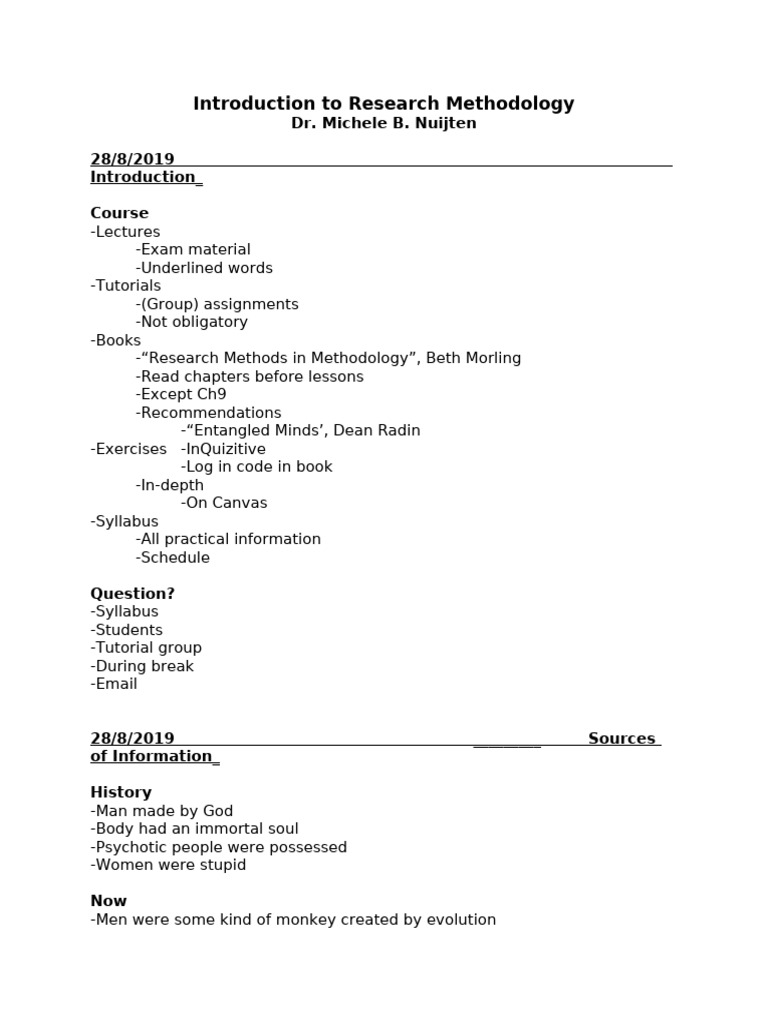 Research Methodology Overview Guide | PDF | Validity (Statistics ...