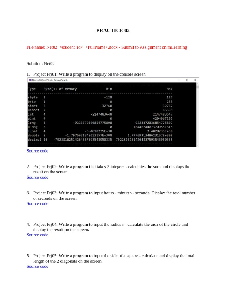 Net02 Prac | PDF