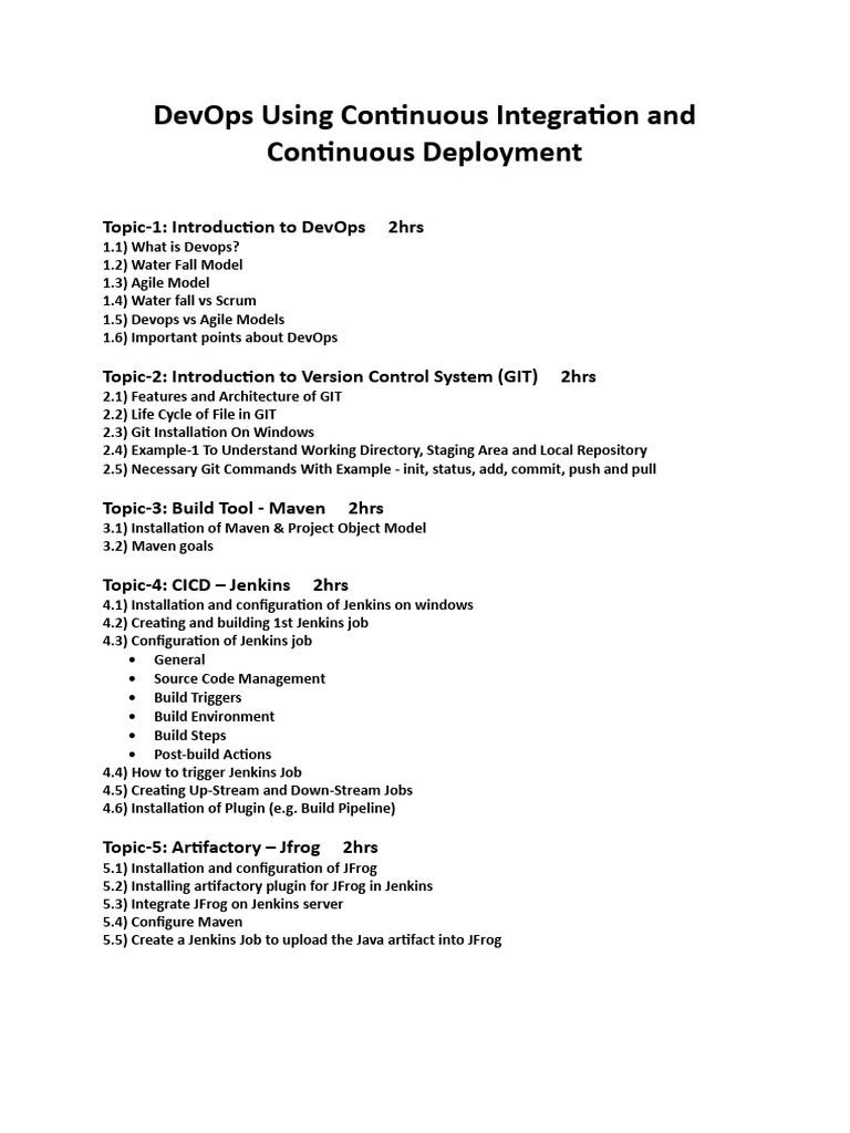 DevOps CI/CD: Tools and Techniques Guide | PDF | Software Development ...