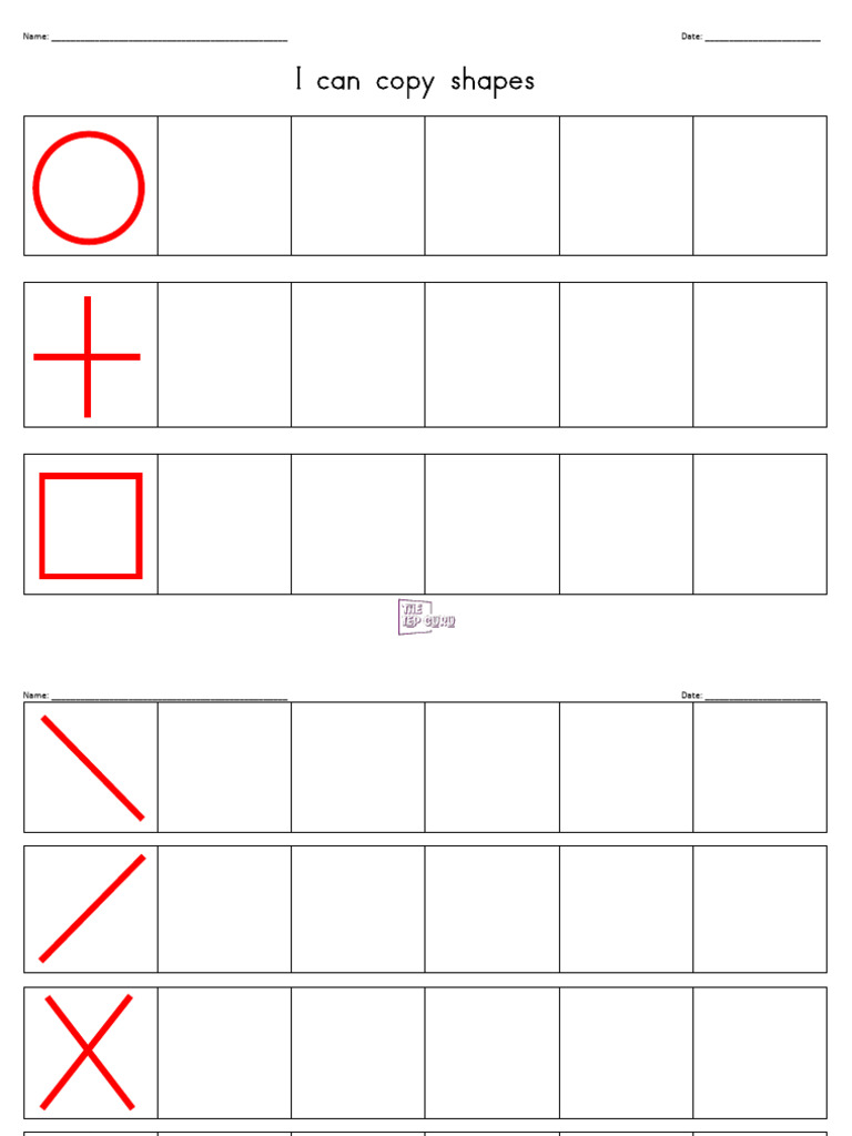 CopyingShapesWorksheets 1 | PDF