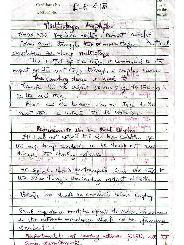 ELE 415 First Class Note | PDF