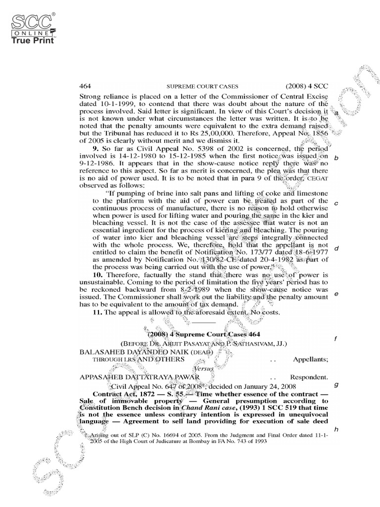 Modak Judgment Analysis: SCC 2008 | PDF | Supreme Court Of The United ...