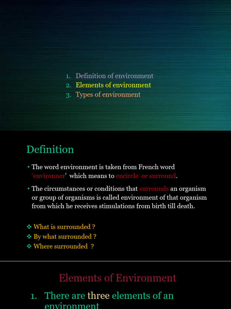 Understanding Environmental Elements | PDF