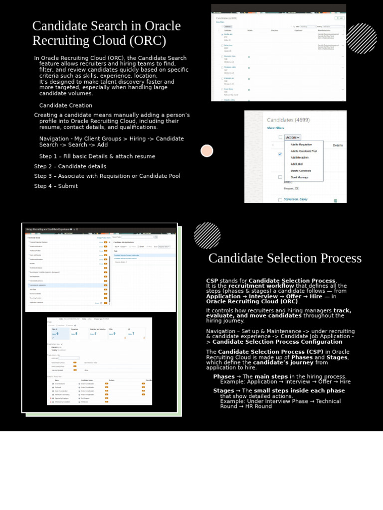Oracle Recruiting Cloud Candidate Search | PDF | Recruitment | Résumé