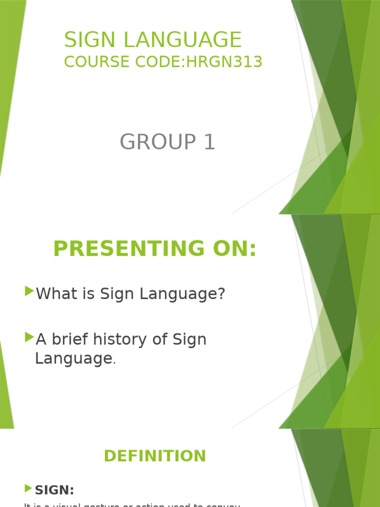 Understanding Sign Language Basics | PDF | Sign Language | Deafness