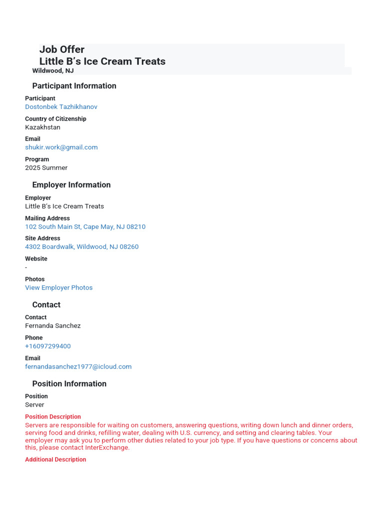 Job Offer | PDF