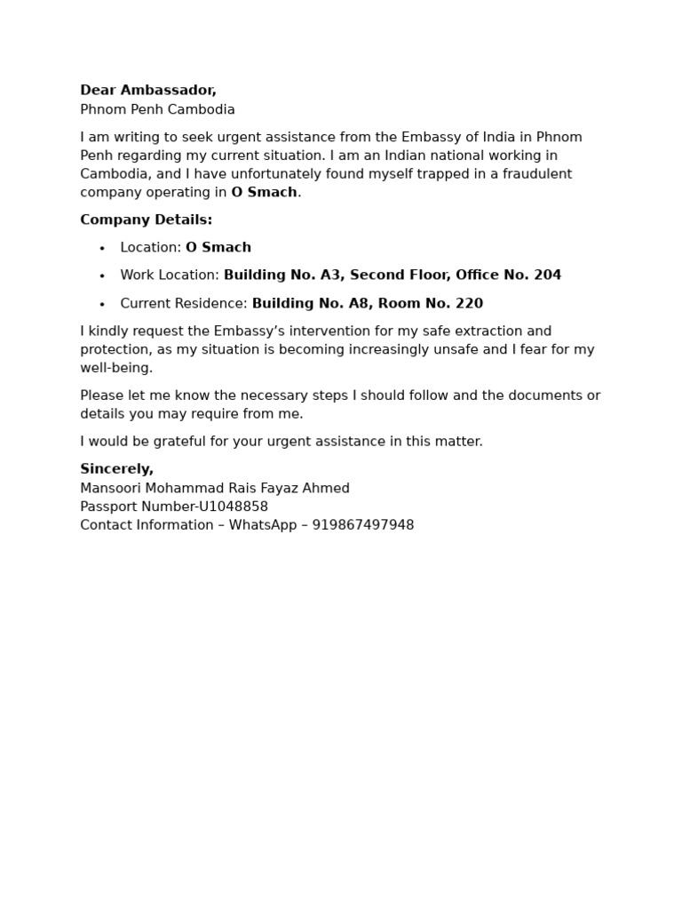 Dear Ambassador | PDF
