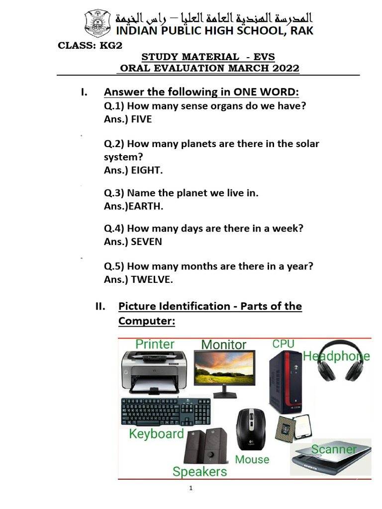 Evs Study Materials Final Oral Evaluation 2022 | PDF