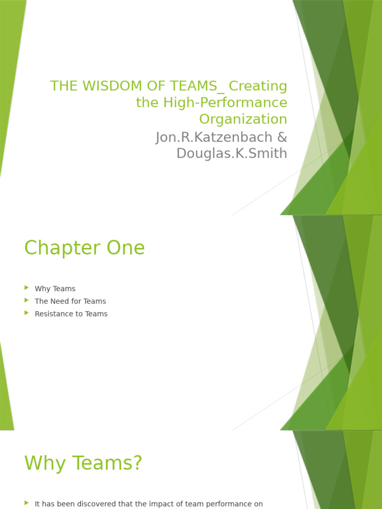 The Power of Teams in Organizations | PDF | Cognition | Business